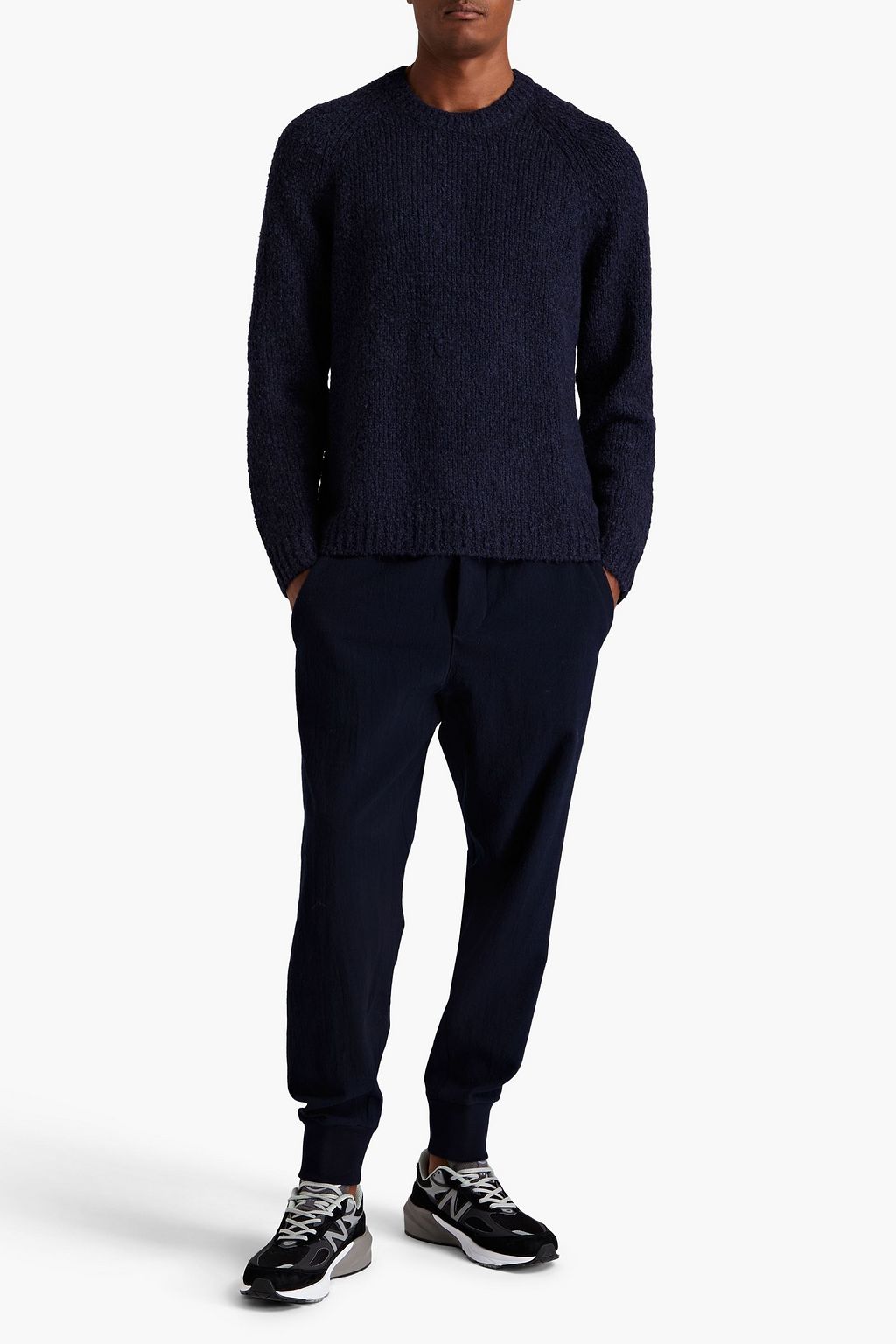 JAMES PERSE Melierter Strickpullover