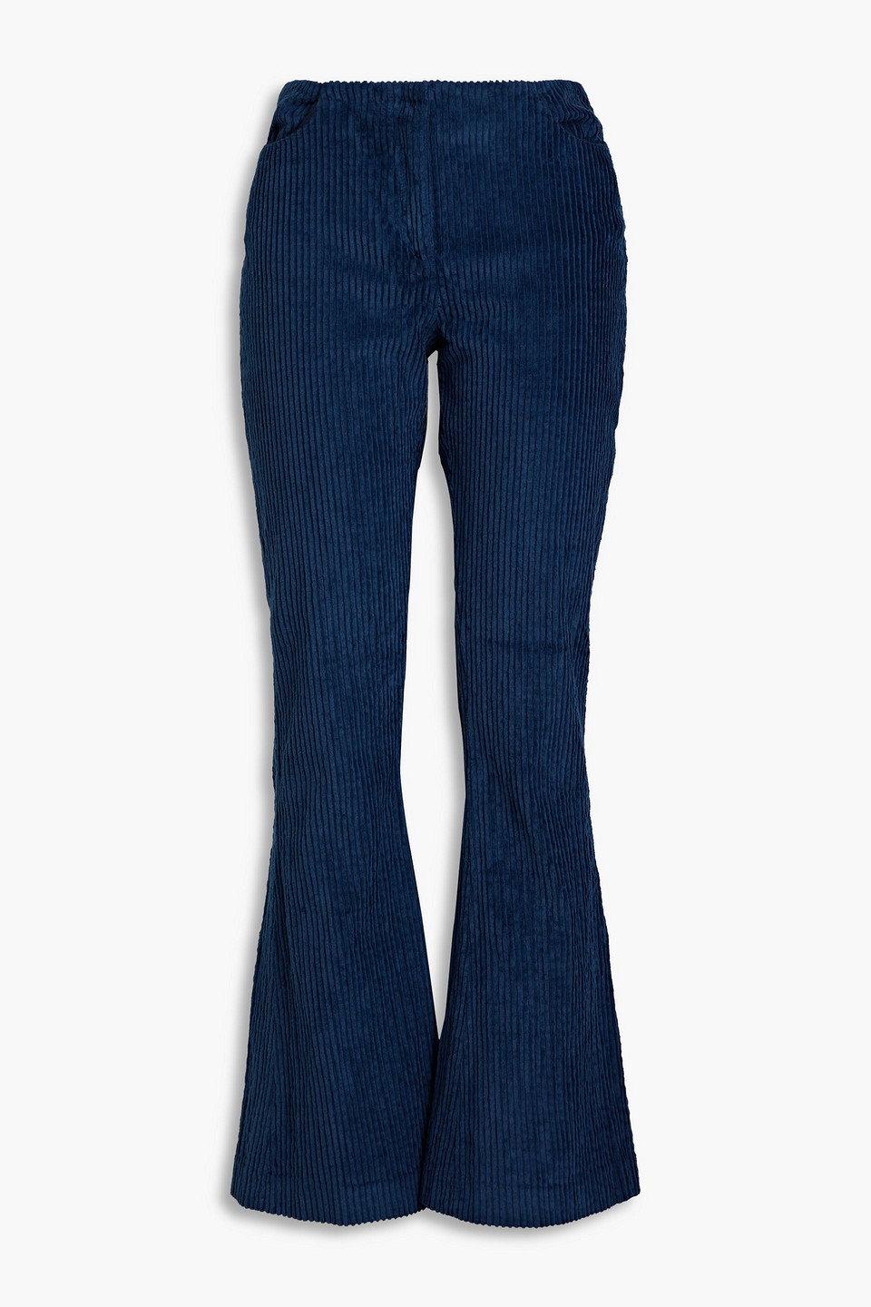 Acne Studios Cotton-blend Corduroy Flared Trousers In Storm Blue