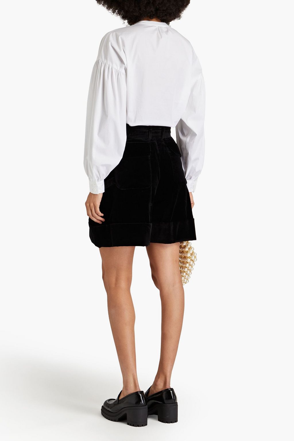 SIMONE ROCHA Cotton-velvet shorts