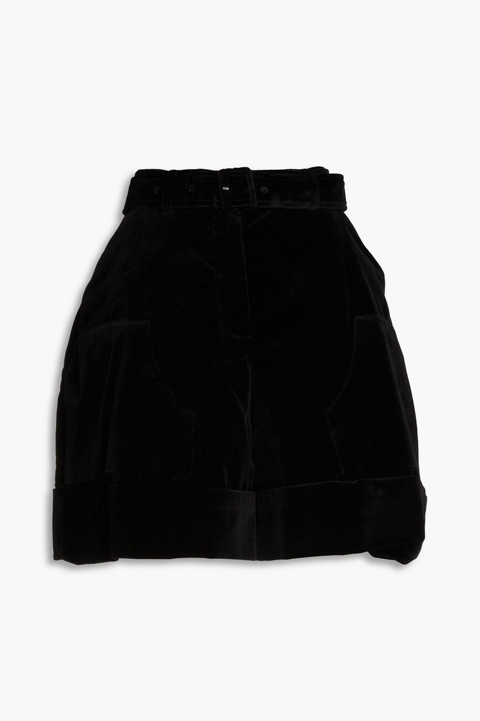 SIMONE ROCHA COTTON-VELVET SHORTS