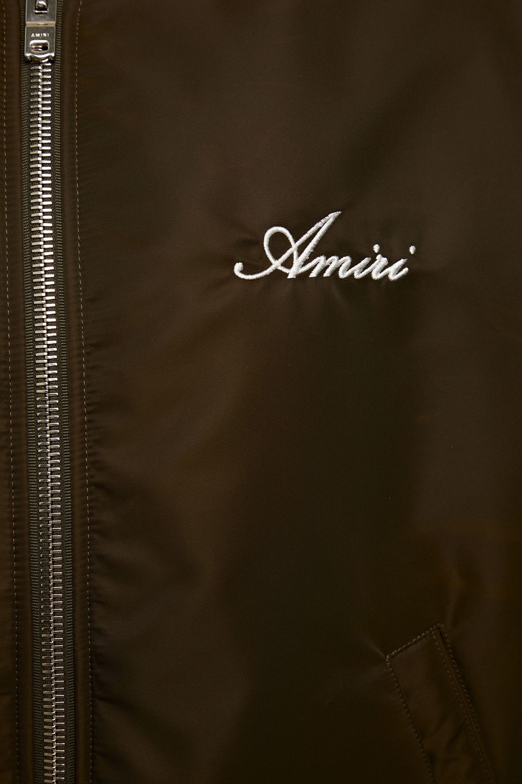 AMIRI Bomberjacke aus Shell mit Bouclé-Besatz