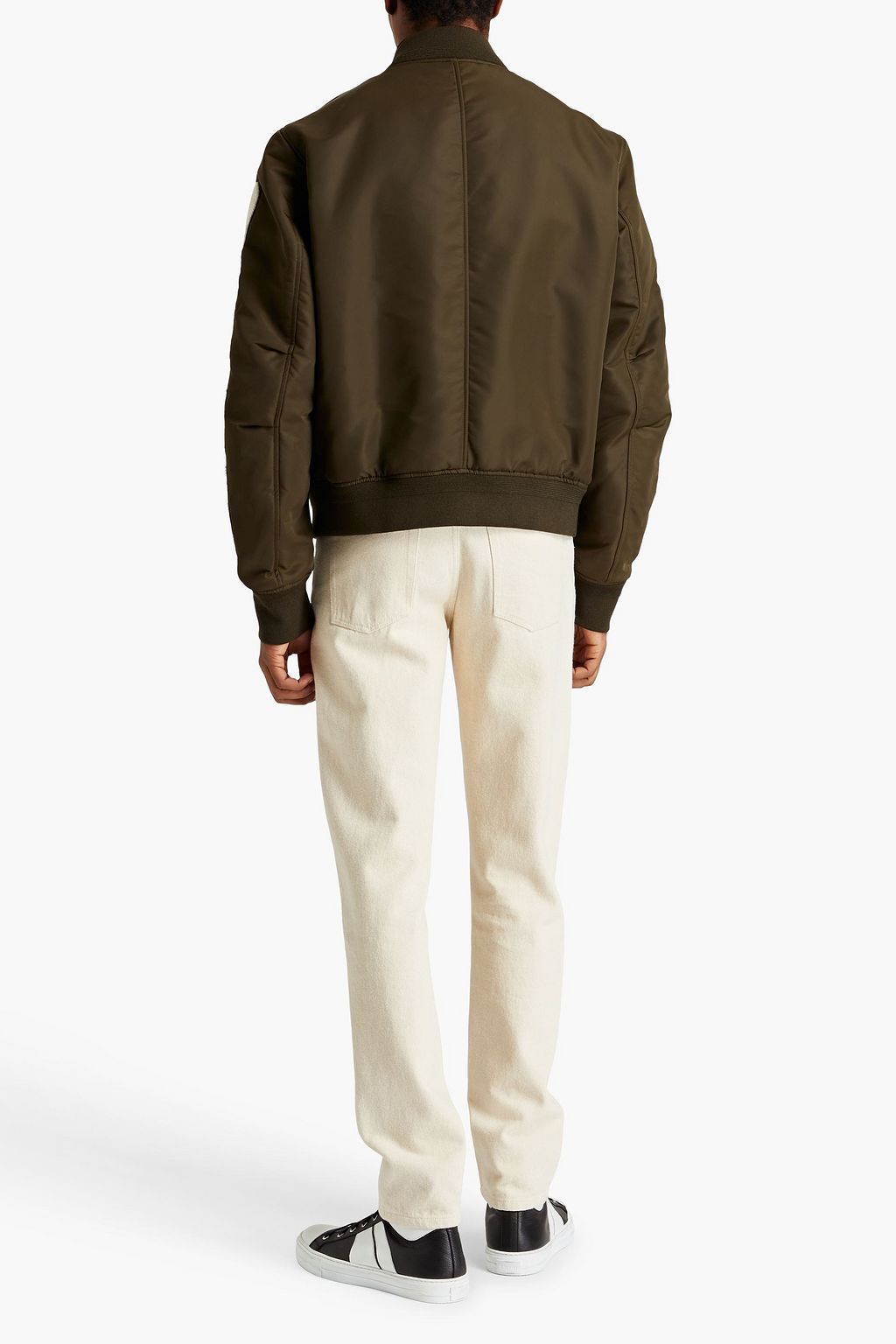 AMIRI Bomberjacke aus Shell mit Bouclé-Besatz