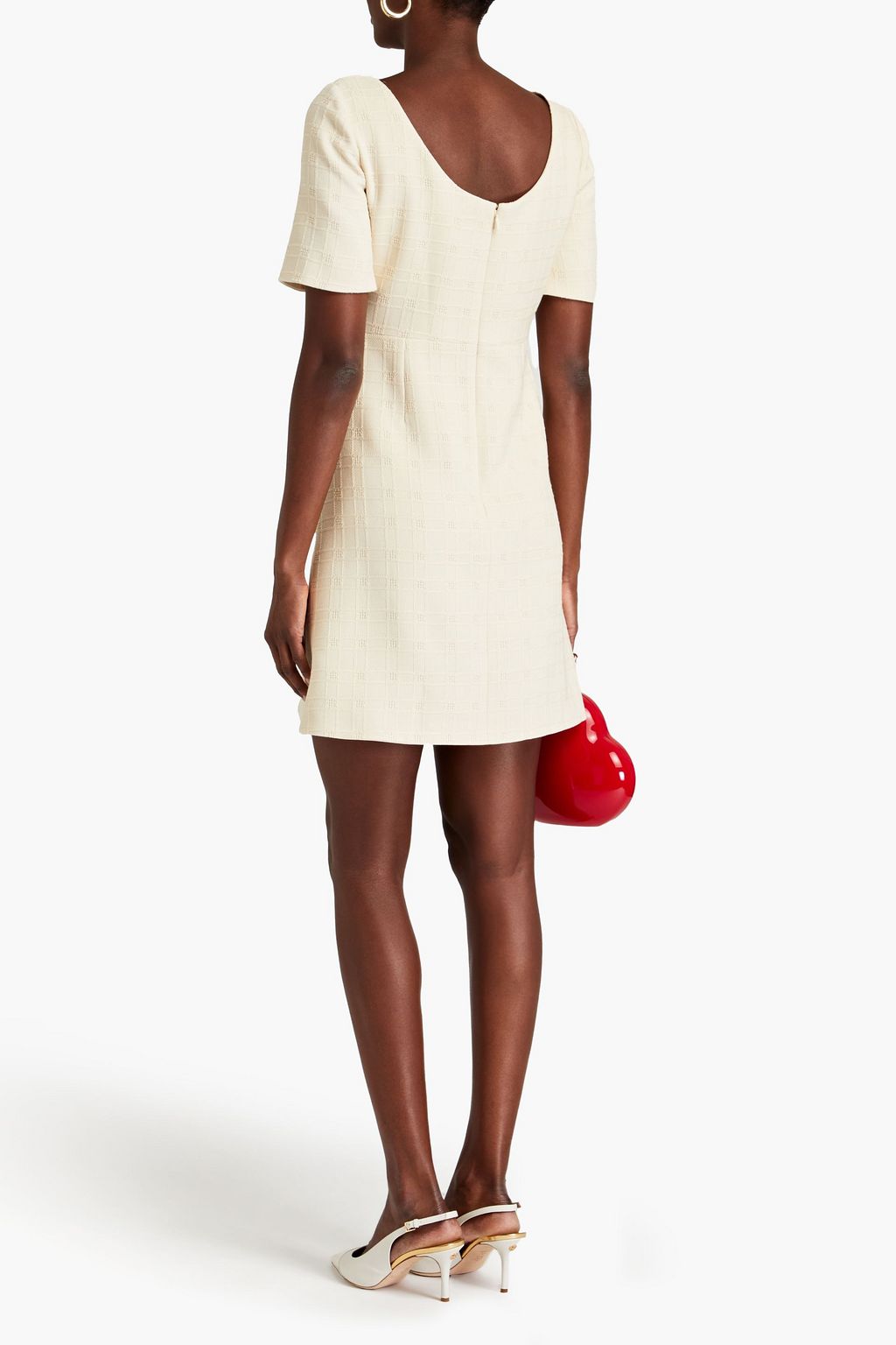 GUCCI Cotton and wool-blend jacquard mini dress