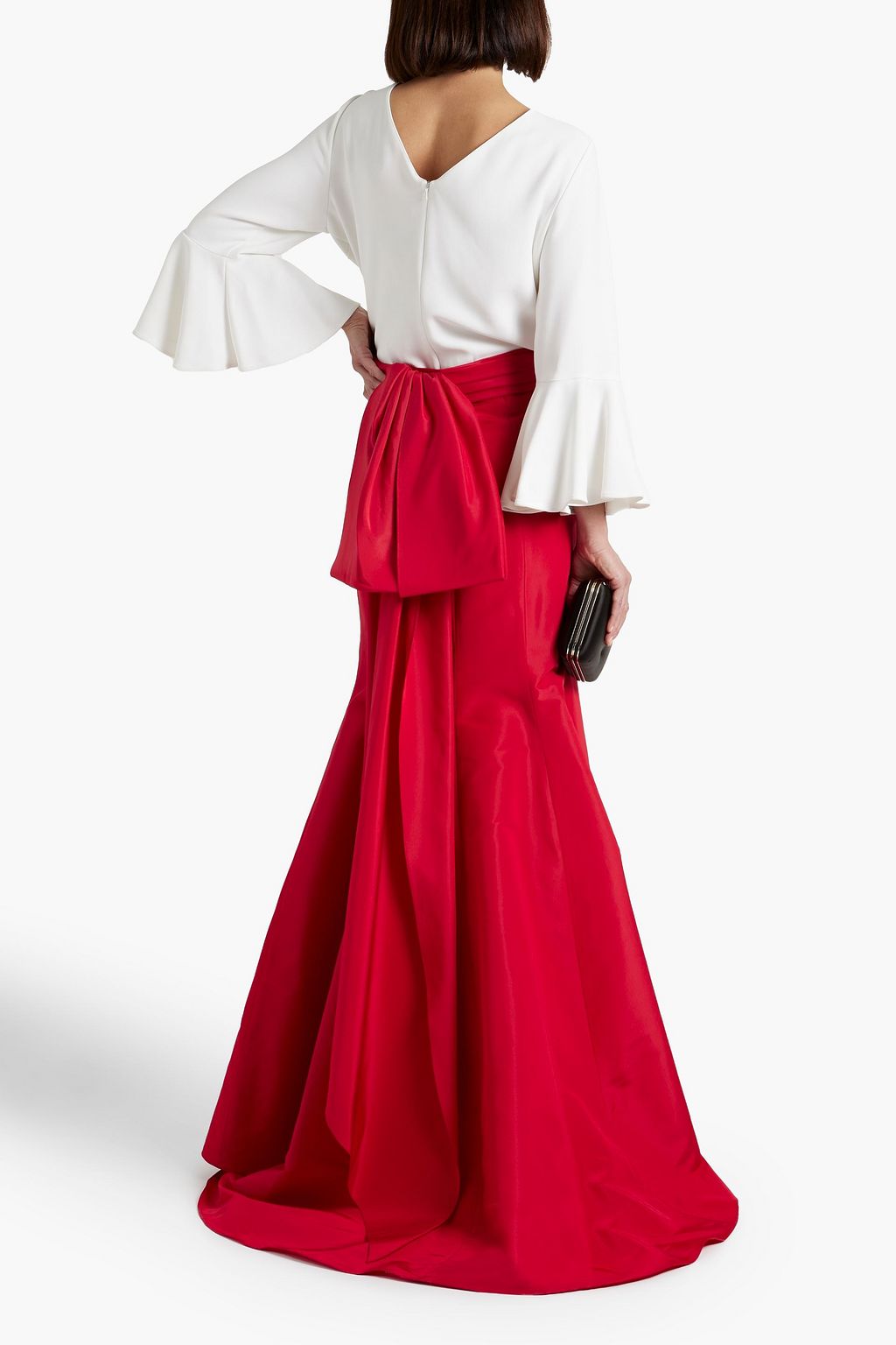 CAROLINA HERRERA クレープ トップス ひだ入り