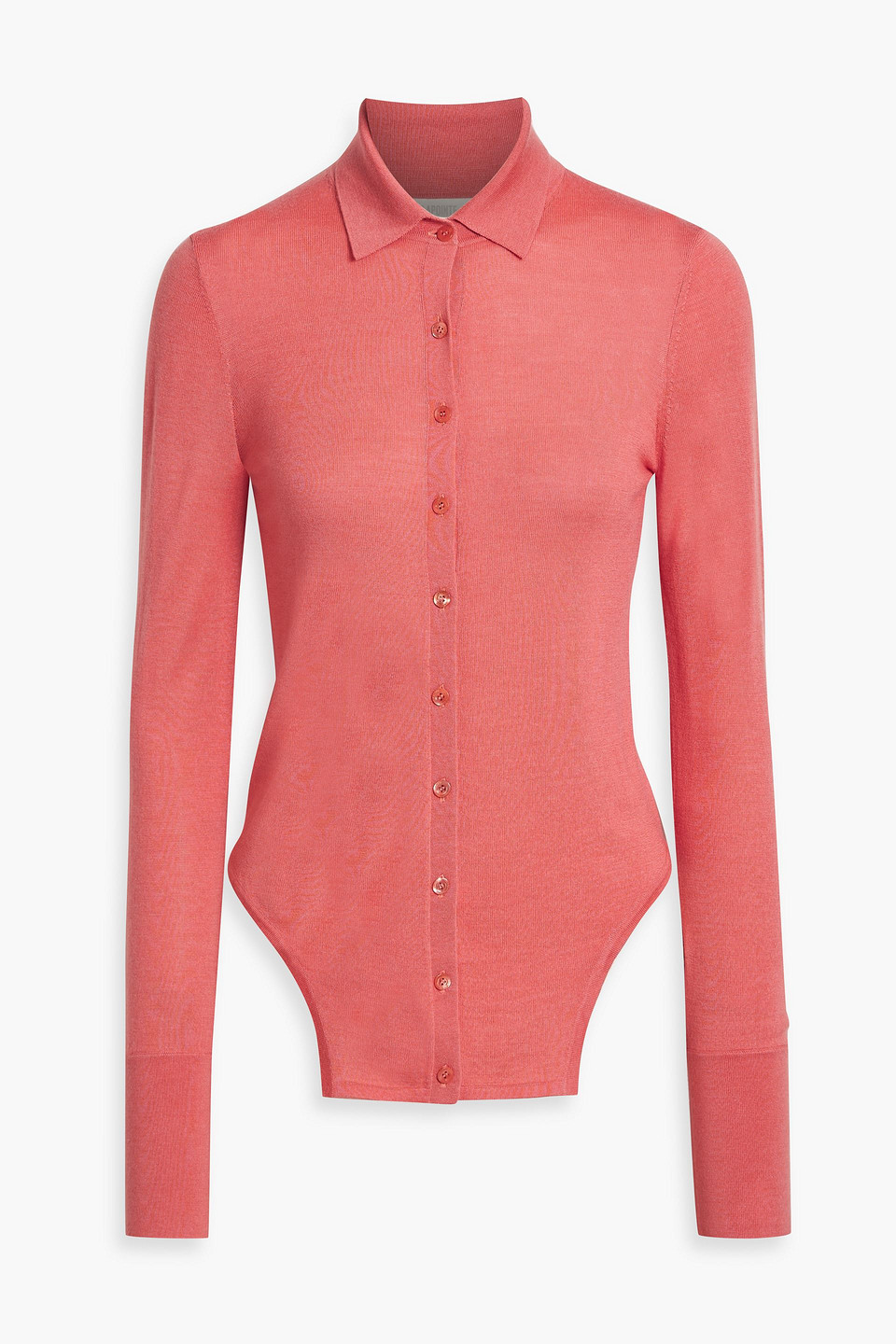 Lapointe Asymmetric Wool, Silk And Cashmere-blend Cardigan In Bubblegum