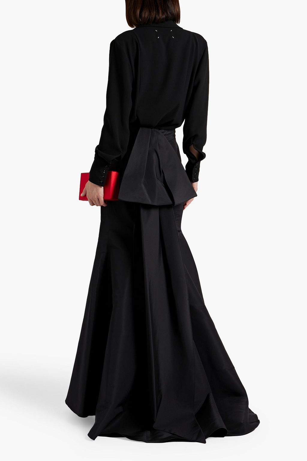 CAROLINA HERRERA Ausgestellter Maxirock aus Seiden-Faille