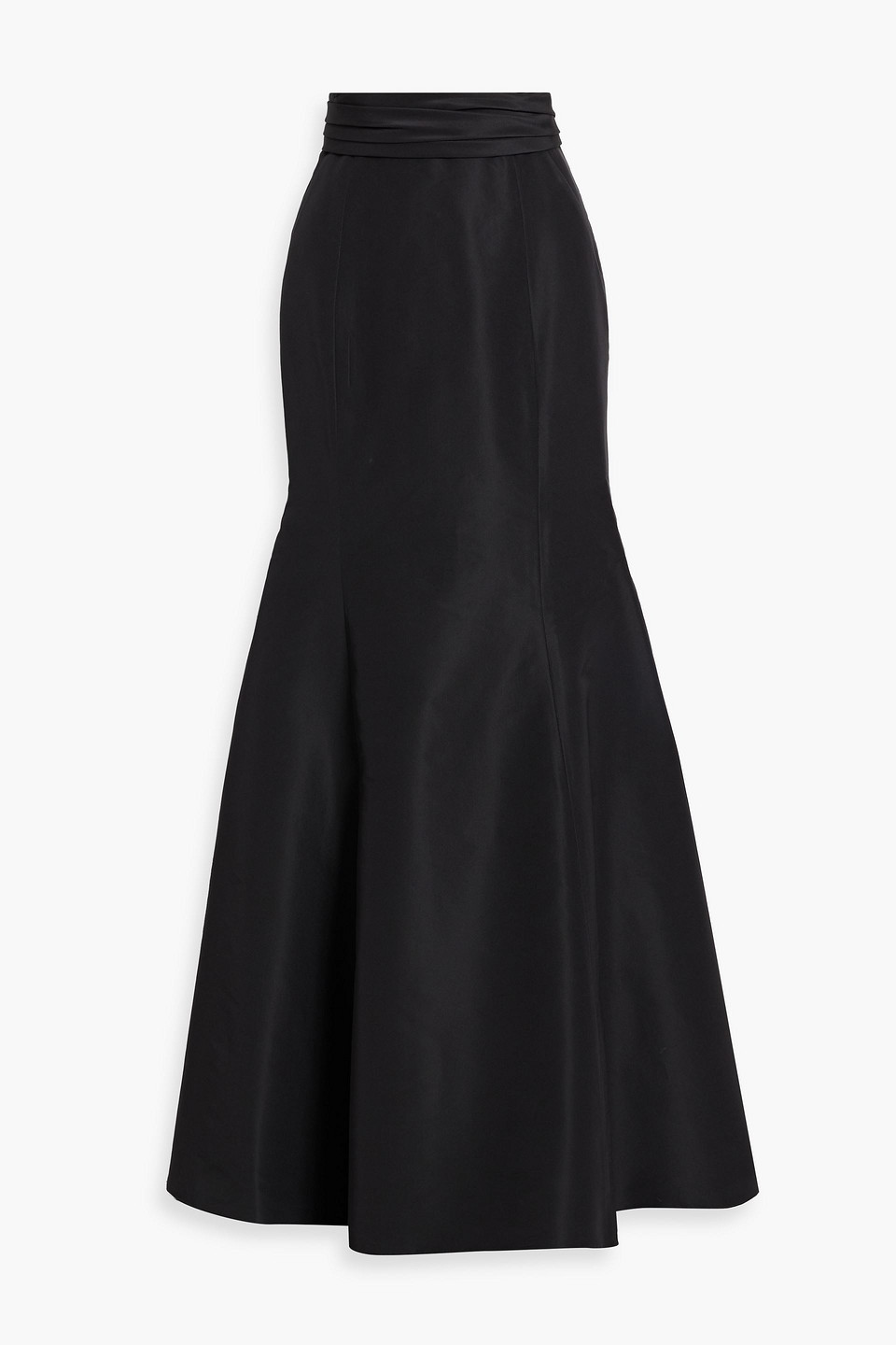 Carolina Herrera - Fluted silk-faille maxi skirt - Black