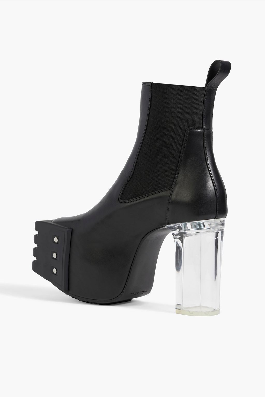 RICK OWENS Grilled leather platform ankle boots