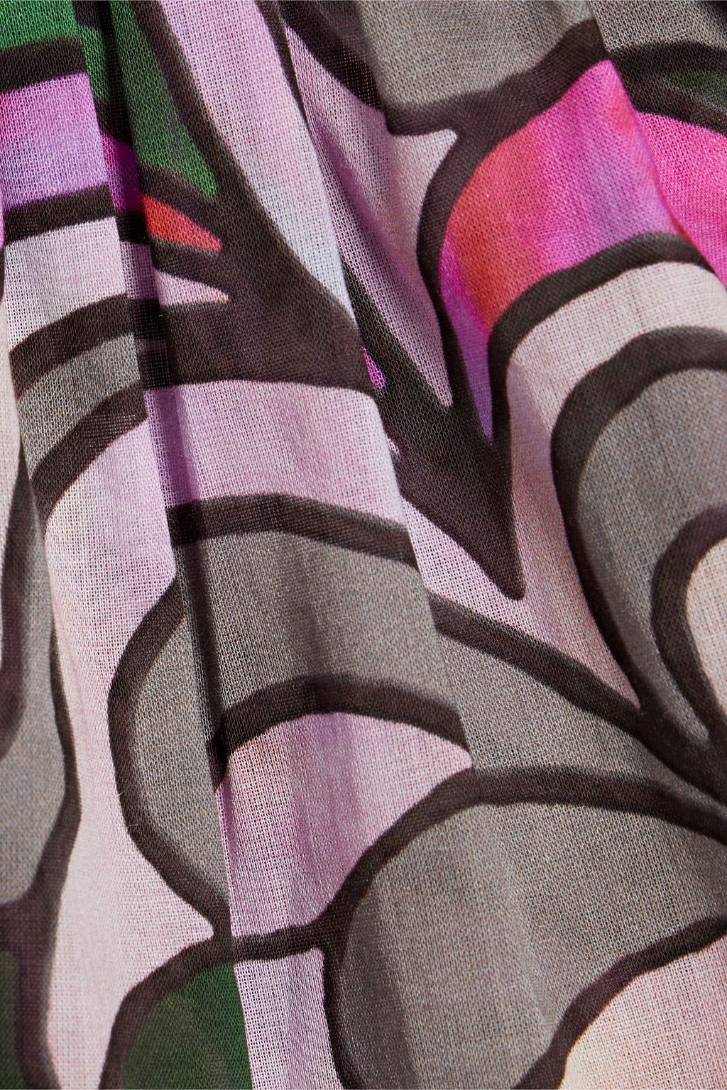 DRIES VAN NOTEN Gathered printed cotton-voile midi dress