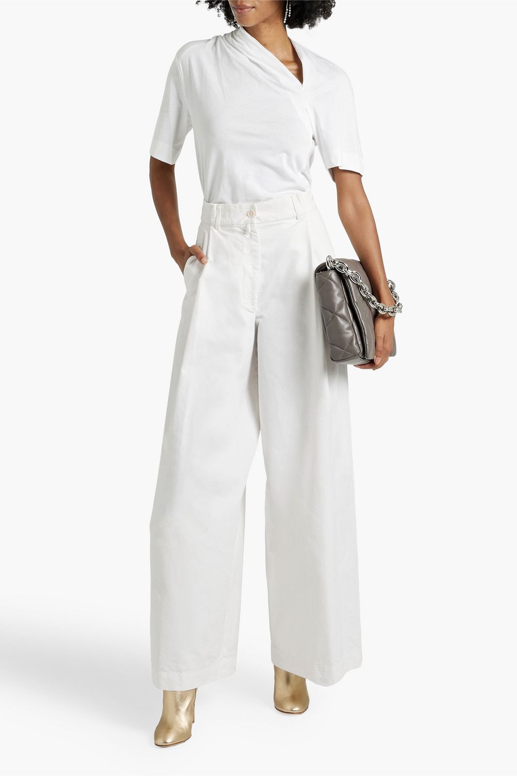 DRIES VAN NOTEN Cotton-canvas wide-leg pants