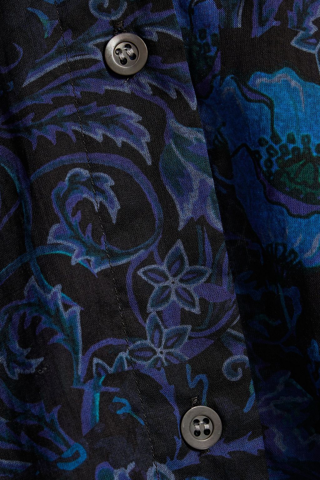 DRIES VAN NOTEN Gathered floral-print cotton-voile midi dress