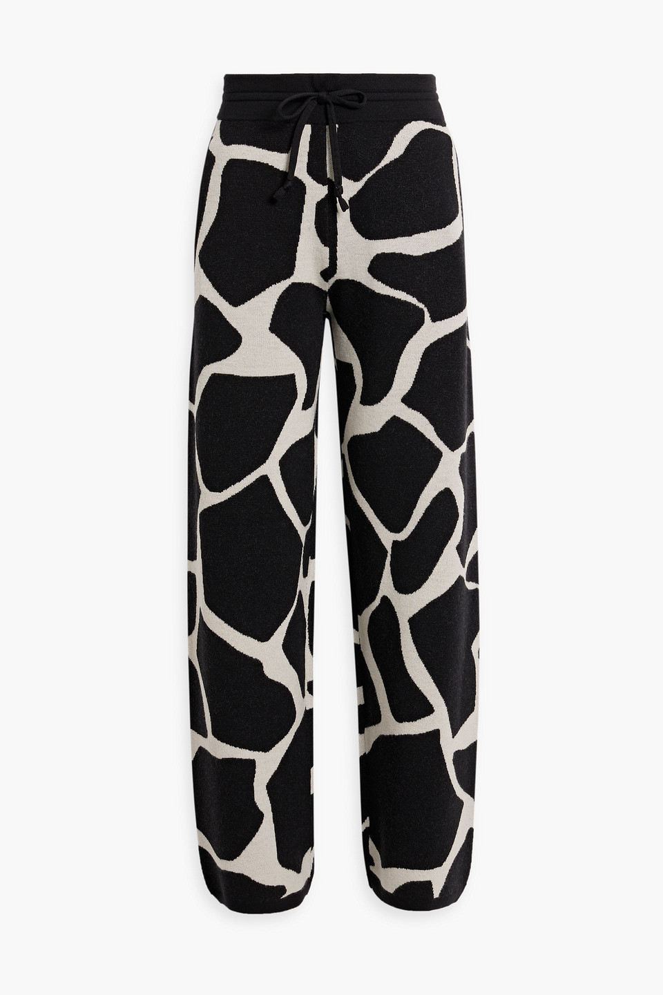 Dries Van Noten Jacquard-knit Merino wool wide-leg pants