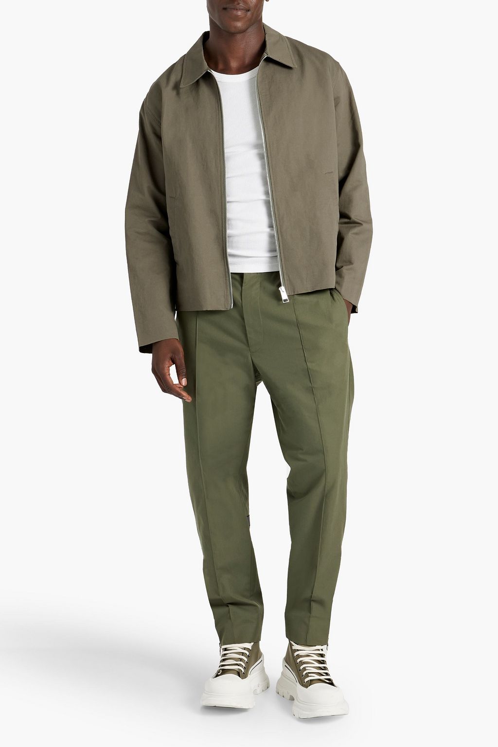 FRAME Summer cotton and linen-blend twill jacket