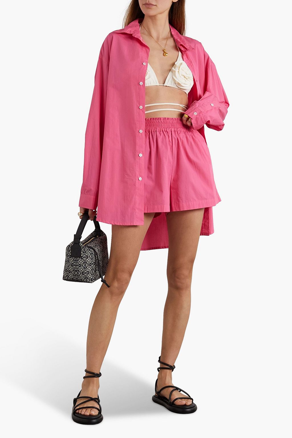 FAITHFULL Elva cotton-poplin shorts