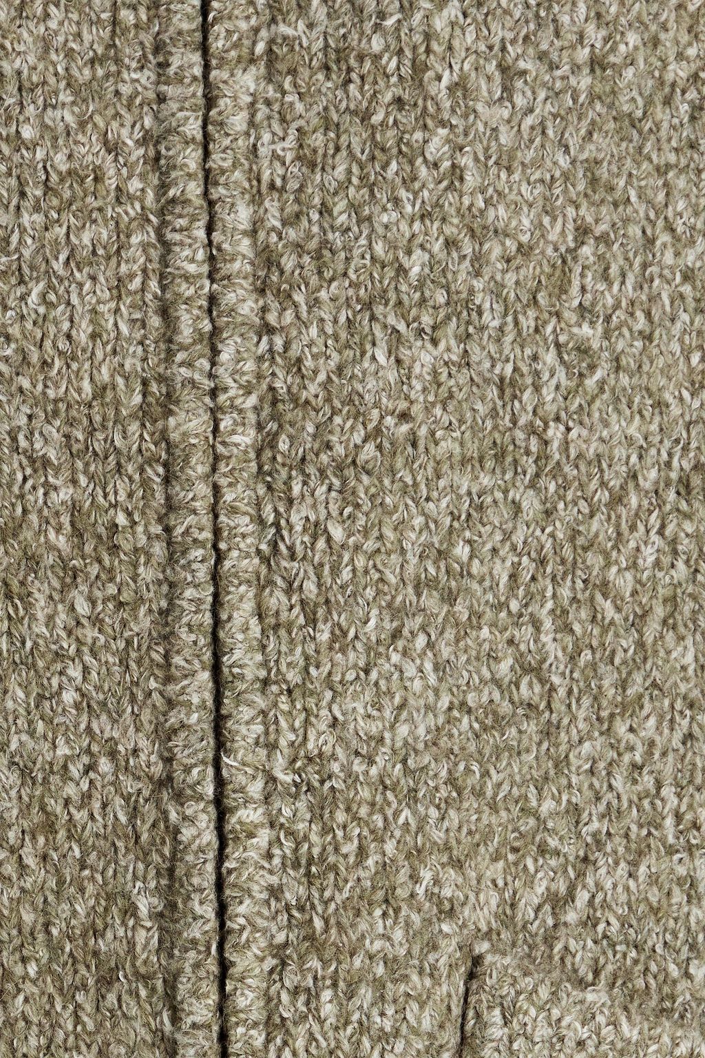 JAMES PERSE Ribbed bouclé-knit zip-up hoodie