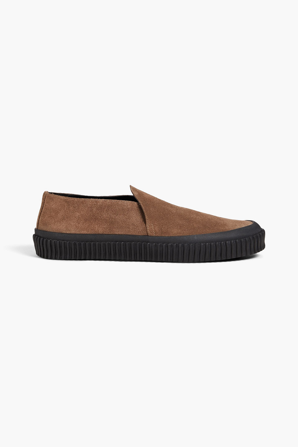 James Perse Vulcanized Suede Loafers In Brown