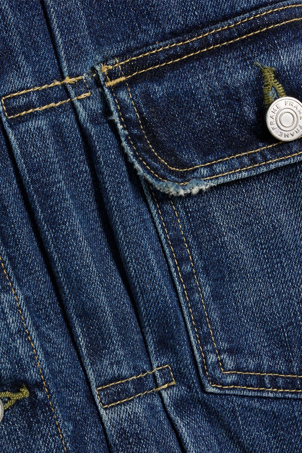 FRAME Distressed denim jacket