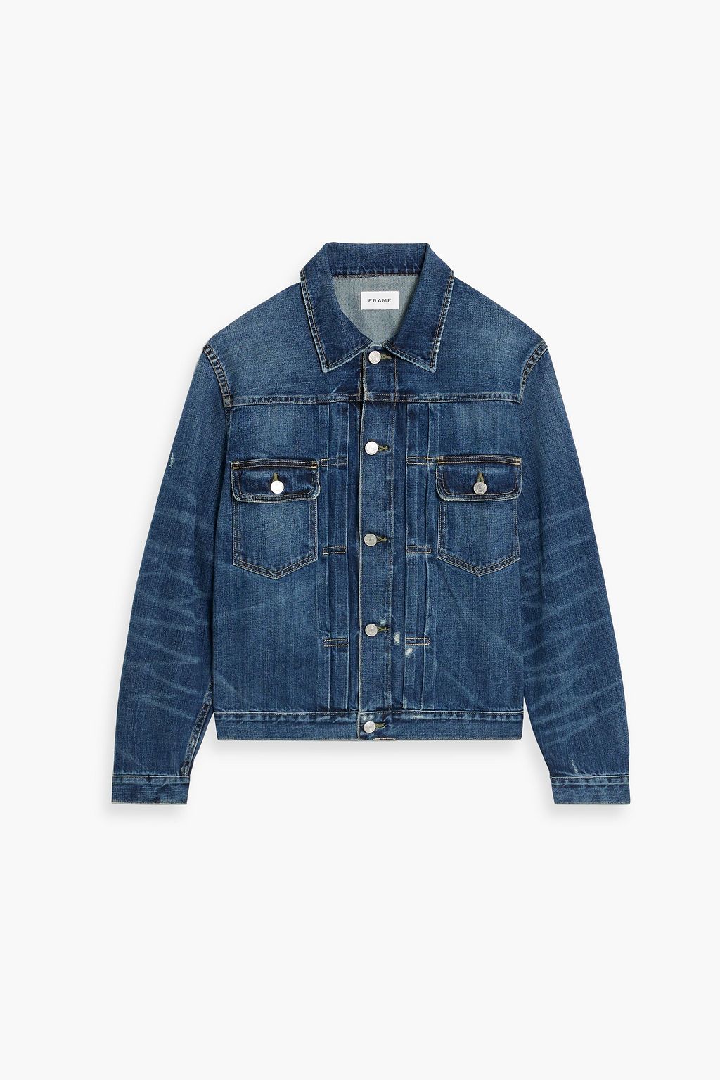 FRAME Distressed denim jacket | THE OUTNET