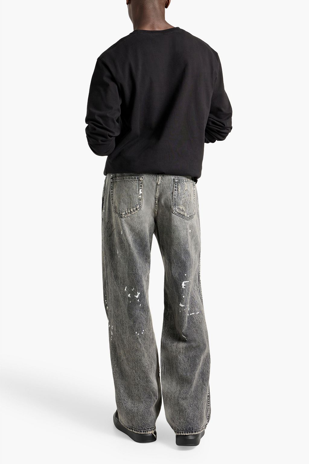 FRAME Distressed painted denim jeans