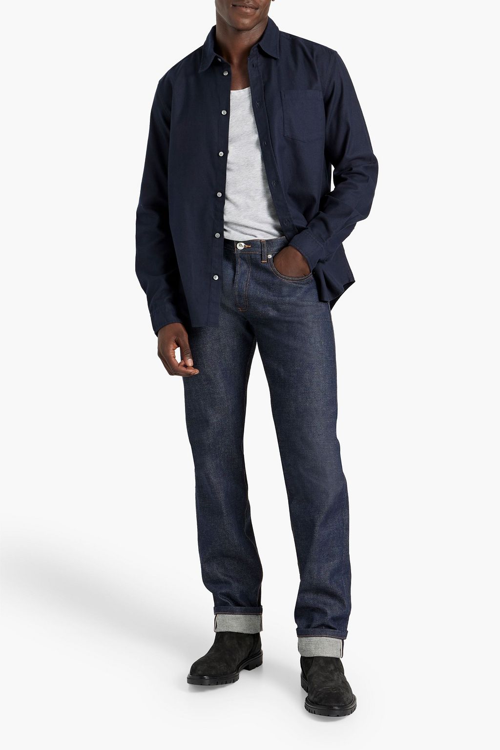 FRAME Cotton and TENCEL™-blend twill shirt