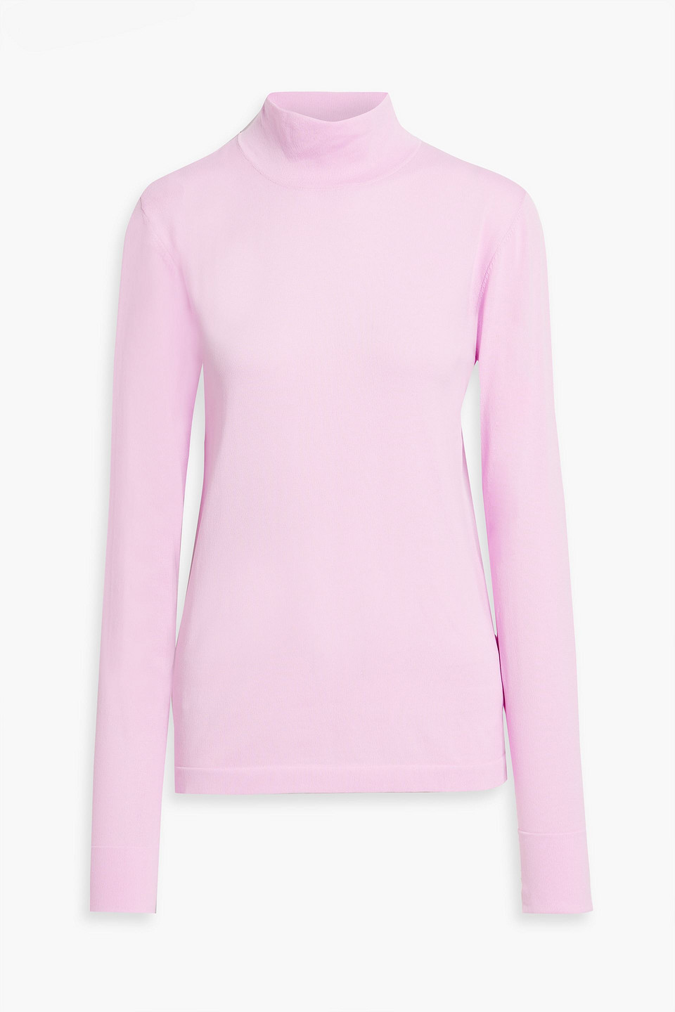 Les Rêveries Stretch-knit Turtleneck Top In Baby Pink