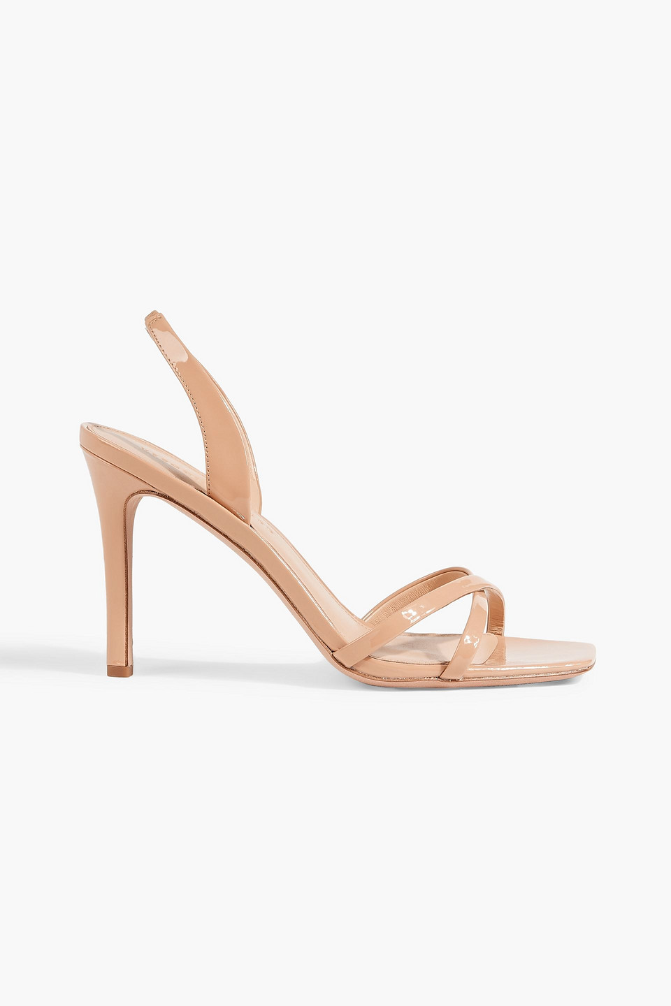 Shop Veronica Beard Analita Patent-leather Slingback Sandals