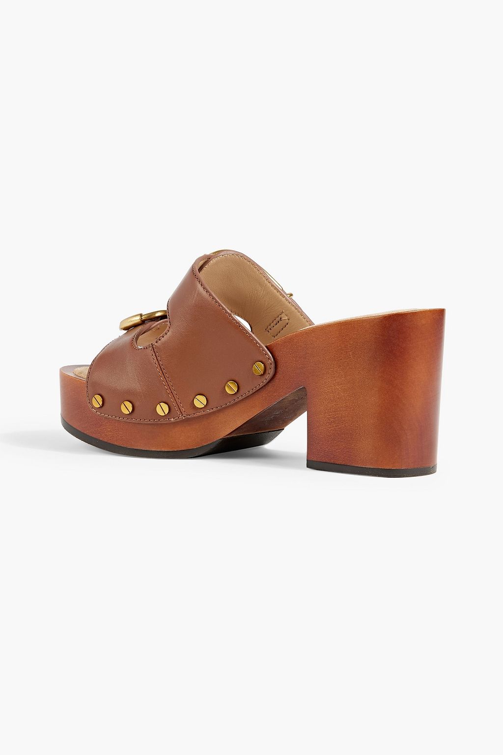 VERONICA BEARD Halifax buckled leather platform mules
