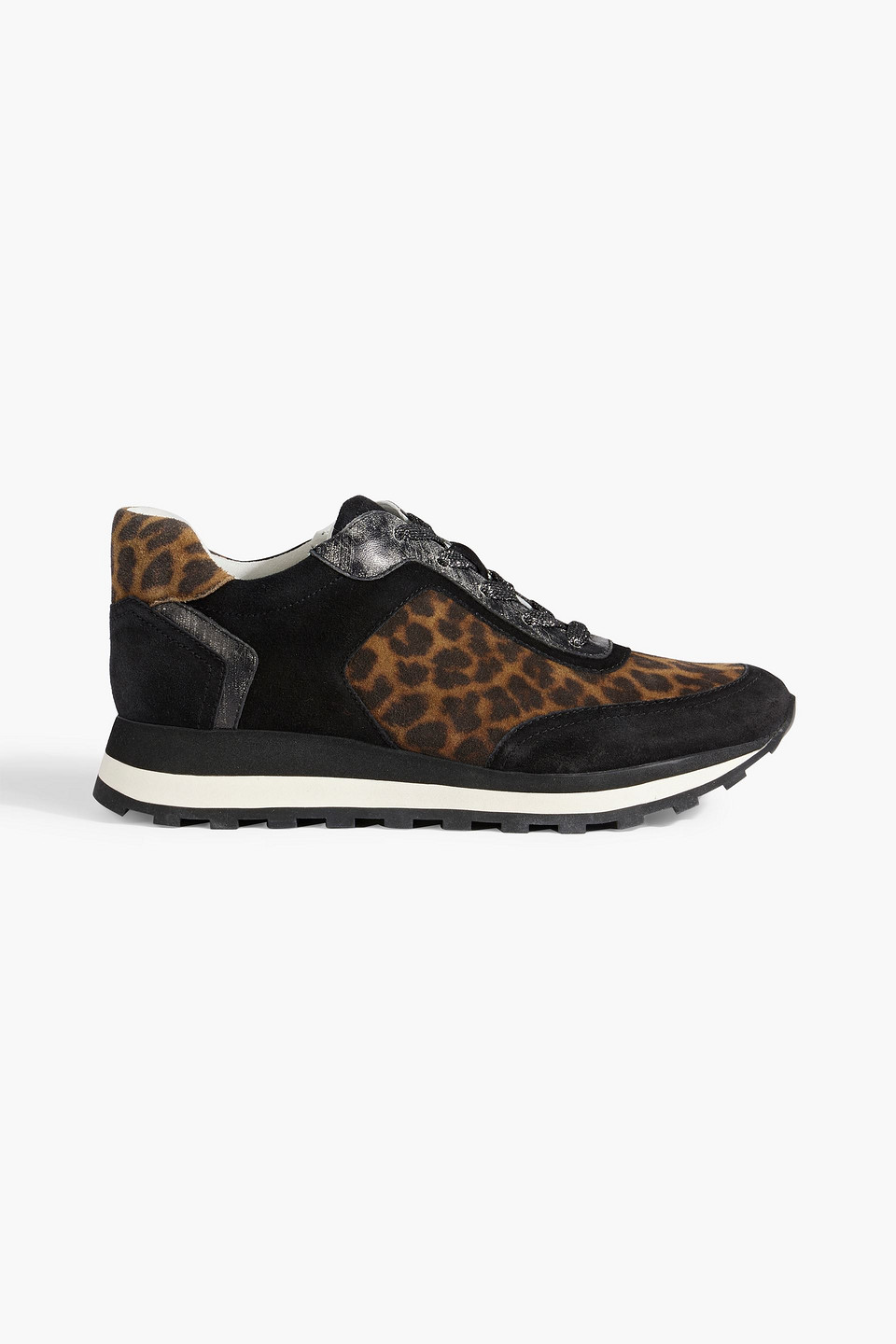 Veronica Beard Hartley Leopard-print Suede And Textured-leather Sneakers In Animal Print