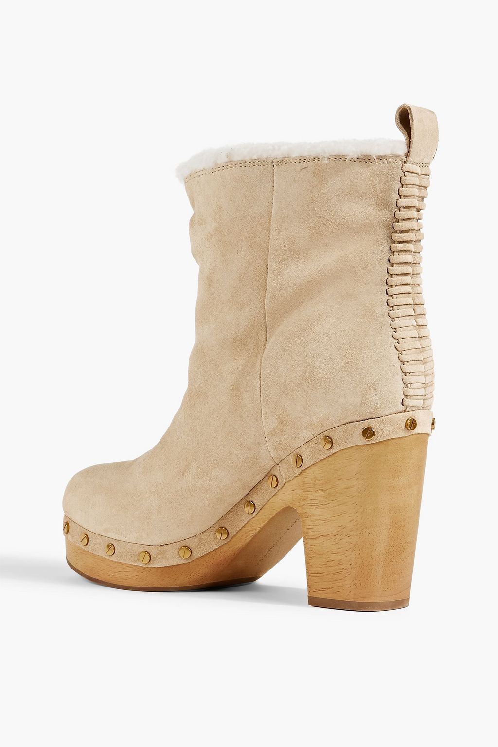 VERONICA BEARD Daxi studded shearling ankle boots