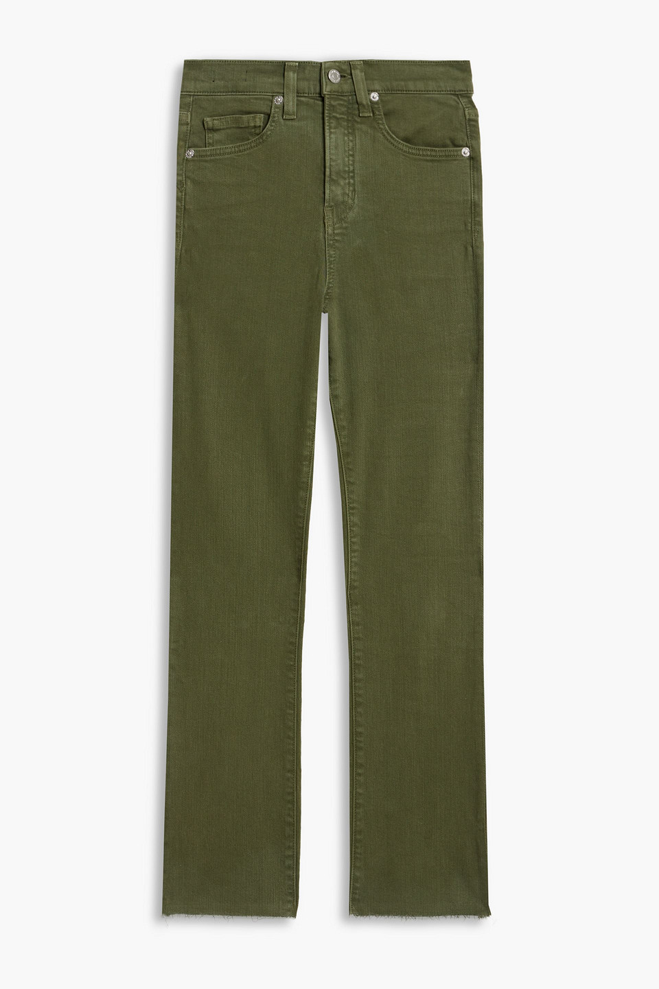 Veronica Beard Carly High-rise Skinny Jeans In Army Green