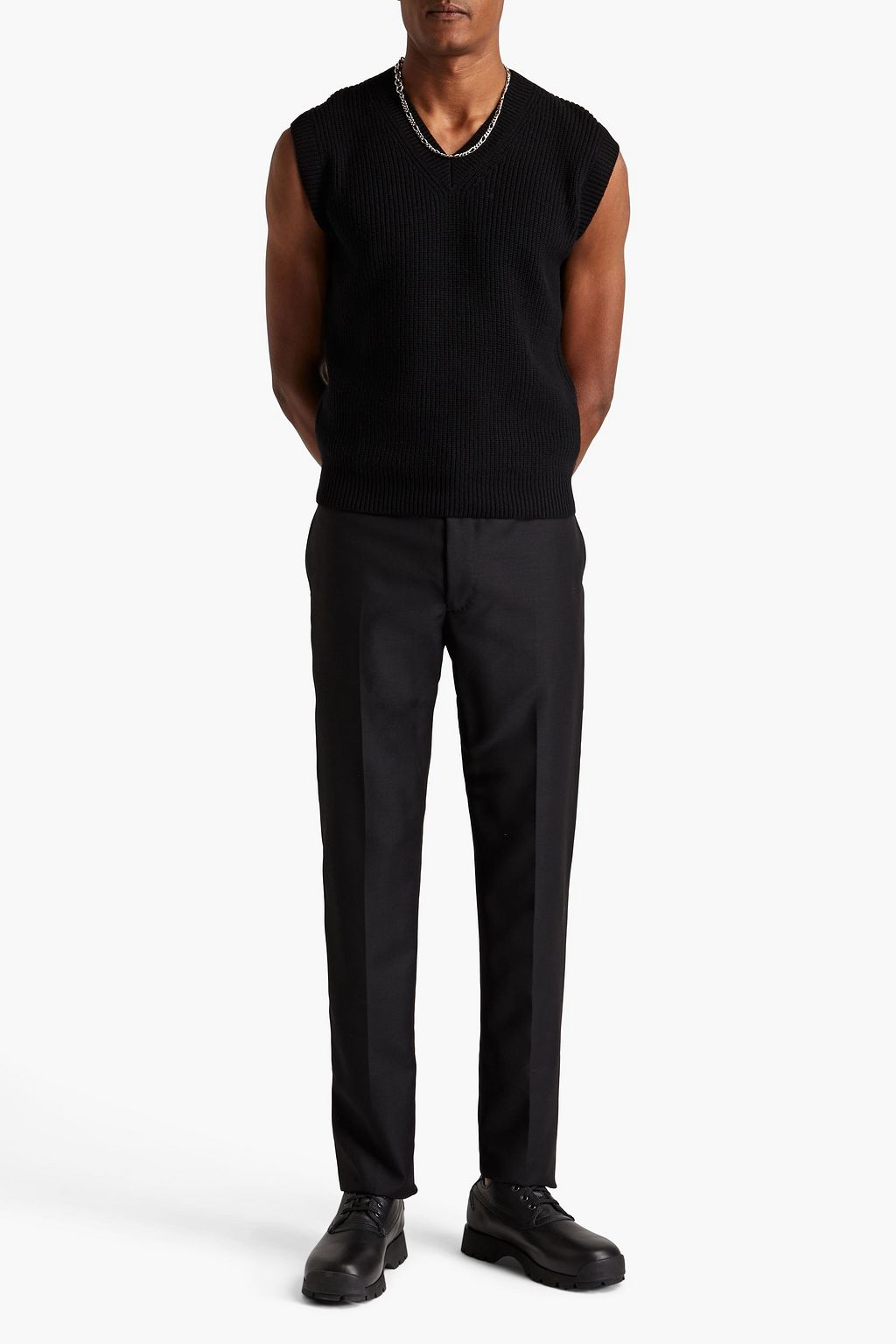 MCQUEEN Wool and mohair-blend suit pants