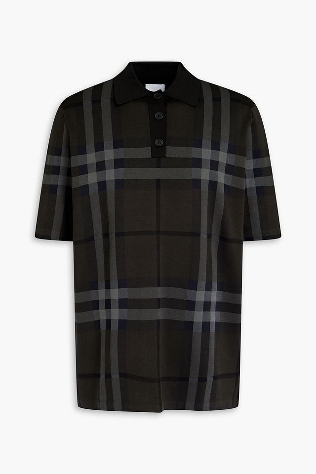 Checked silk-blend shirt