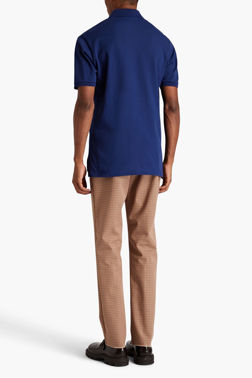 GUCCI Embroidered cotton-blend piqué polo shirt
