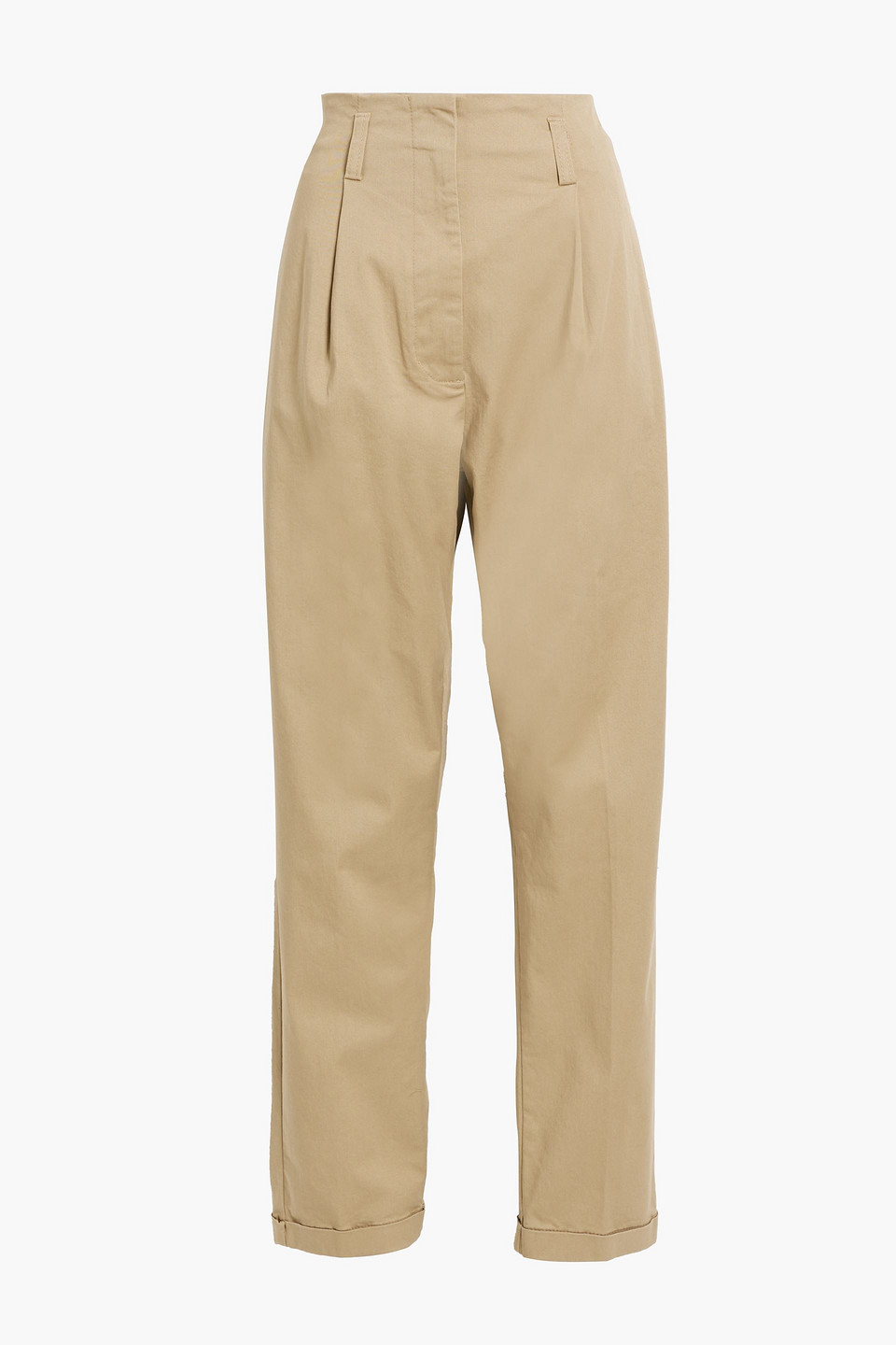 Tomorrow Denim Ellen Cotton-blend Twill Tapered Pants In Beige