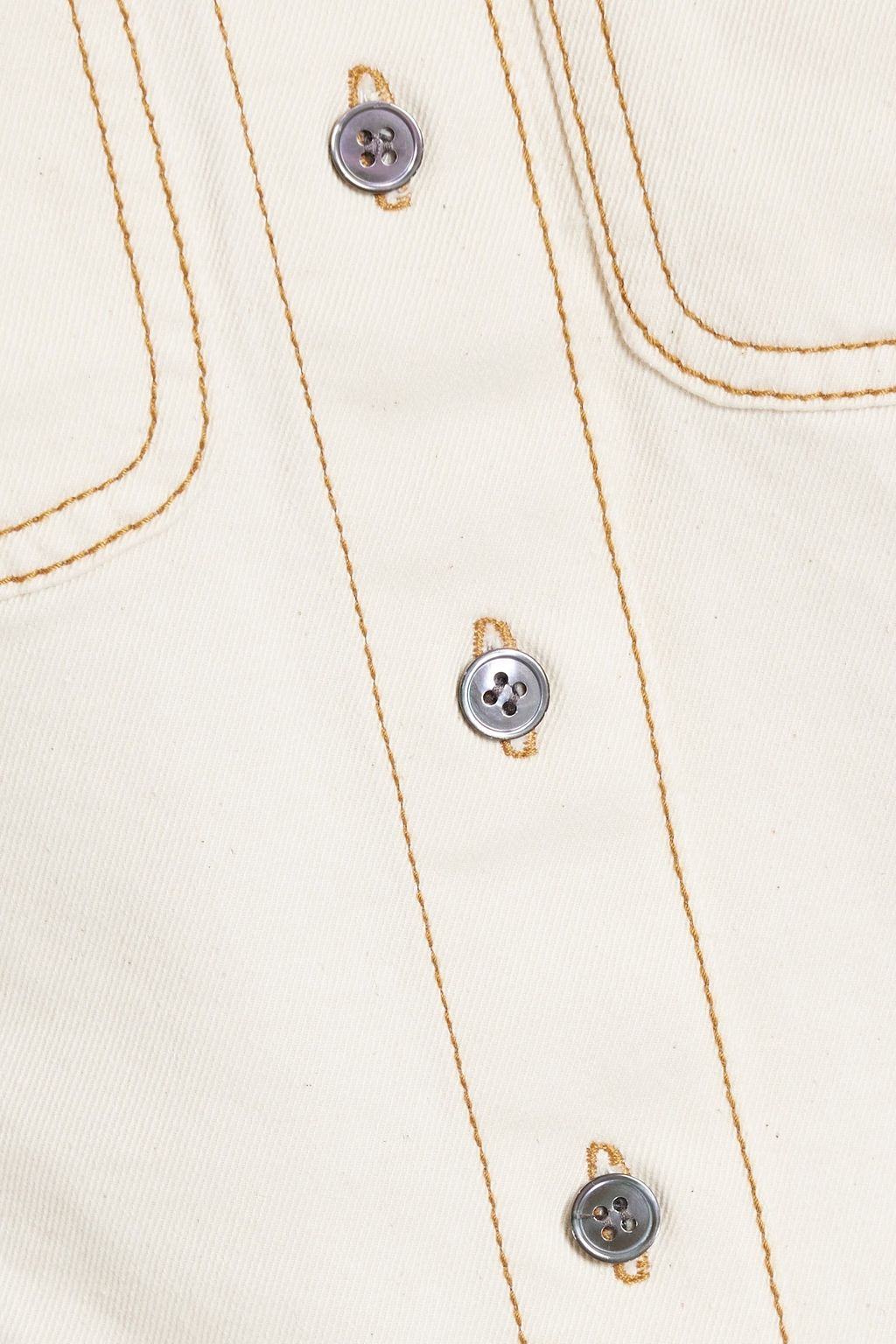 VERONICA BEARD Elodie tie-neck denim shirt