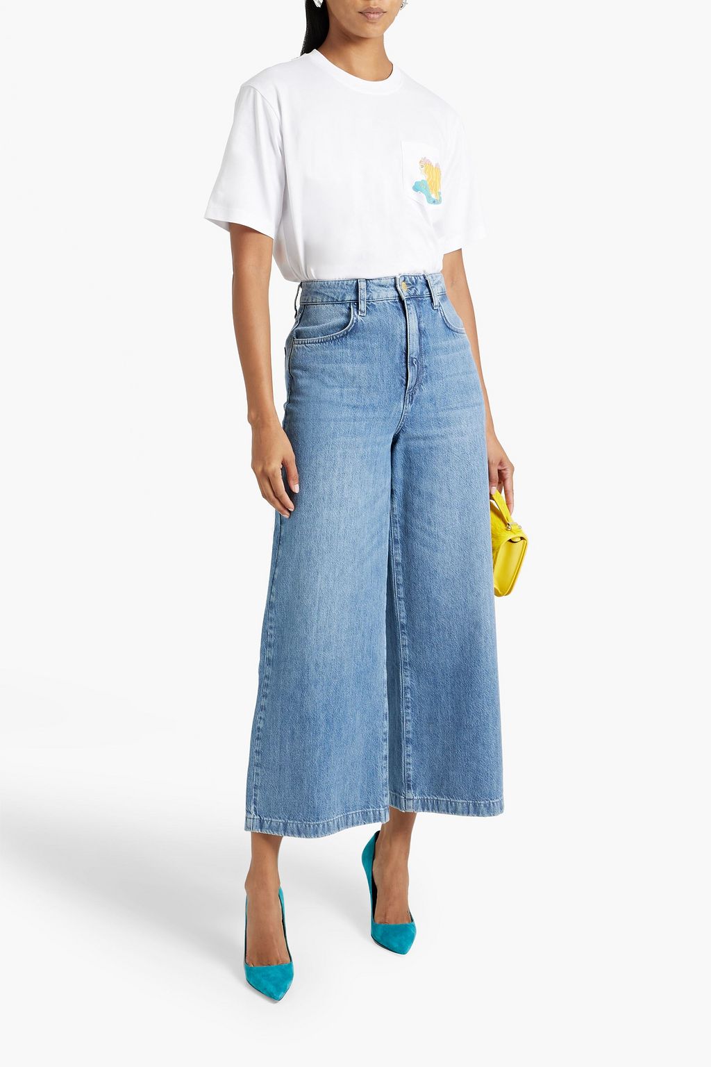 VICTORIA, VICTORIA BECKHAM Gemini printed cotton-jersey T-shirt