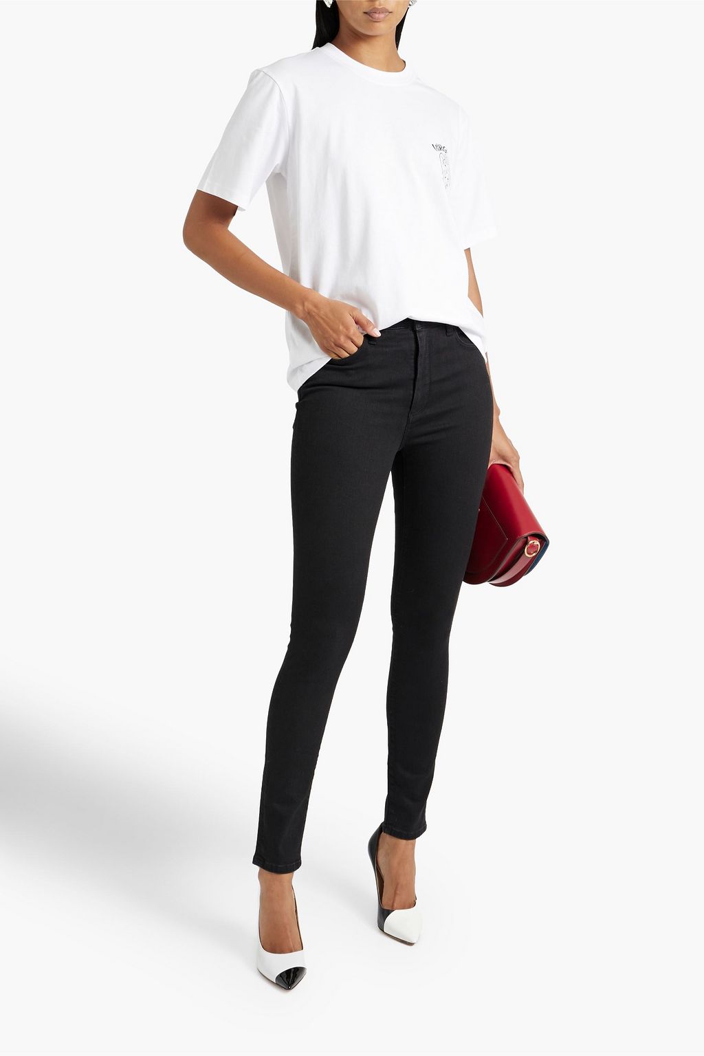 VICTORIA, VICTORIA BECKHAM Virgo printed cotton-jersey T-shirt