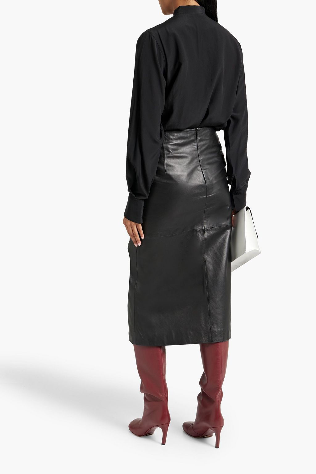VICTORIA BECKHAM Cutout tasseled silk crepe de chine blouse