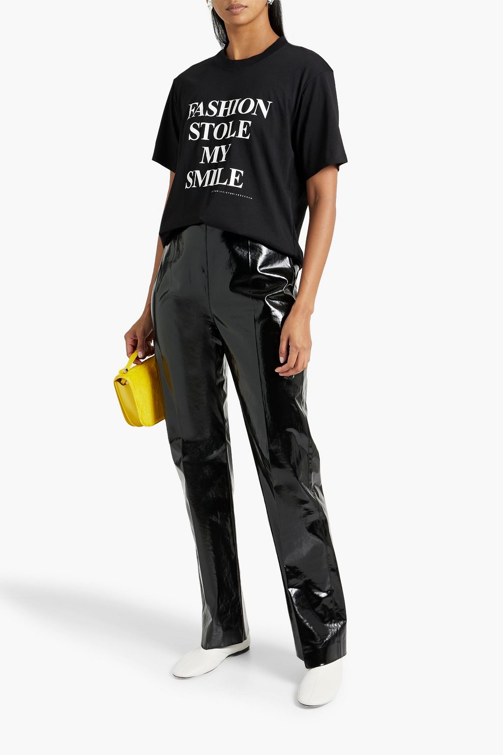VICTORIA, VICTORIA BECKHAM Printed cotton-jersey T-shirt