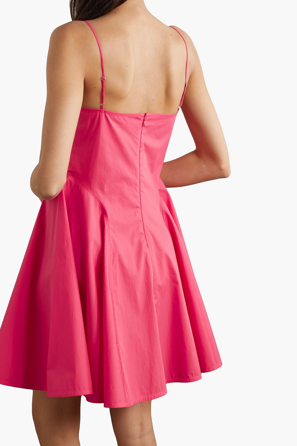 Three Graces London Alma Cotton Mini Dress In Fuchsia