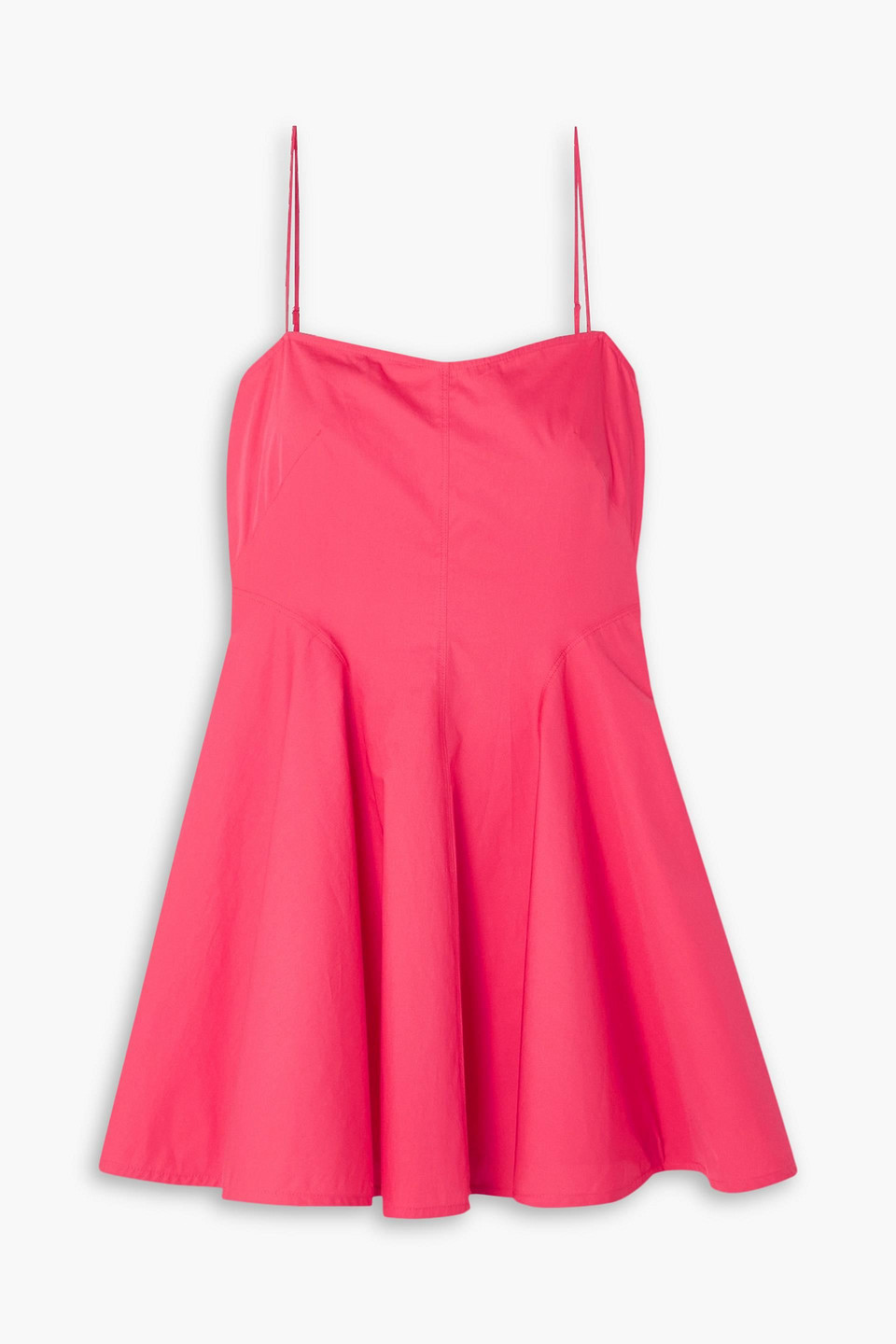 Three Graces London Alma Cotton Mini Dress In Fuchsia