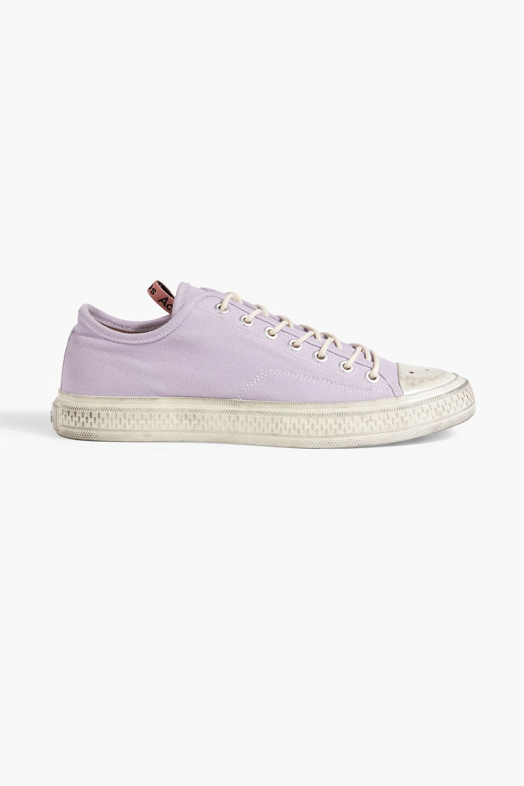 ACNE STUDIOS Ballow Tumbled perforated distressed canvas sneakers | THE ...