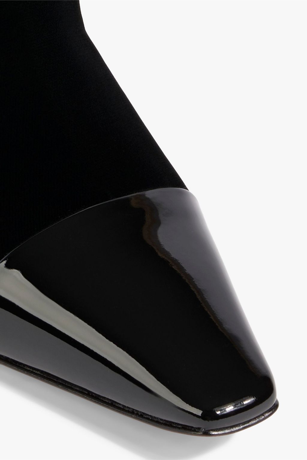 GIANVITO ROSSI Noemi patent leather-trimmed velvet pumps