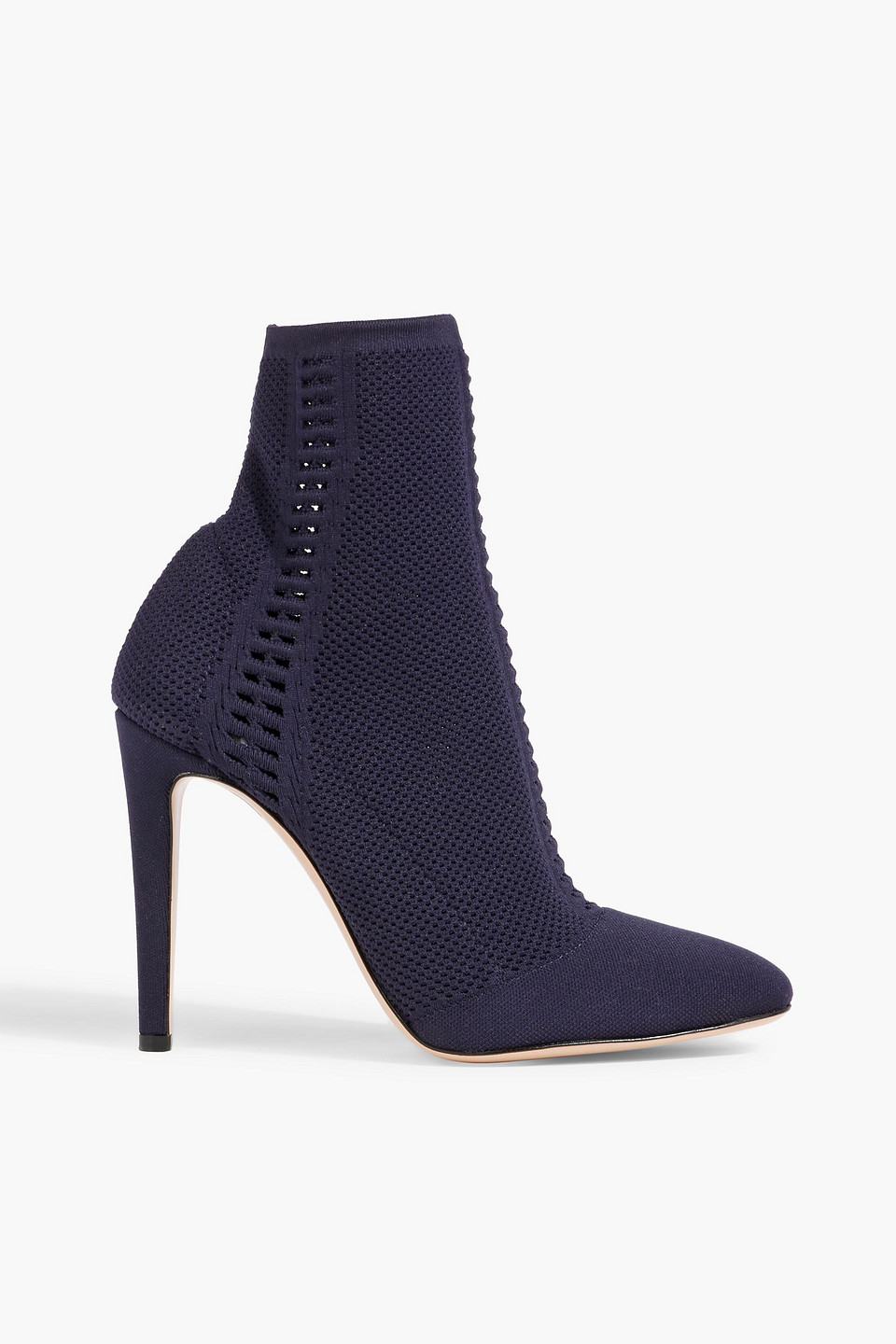 Gianvito Rossi Leather Ankle Boots In Midnight Blue