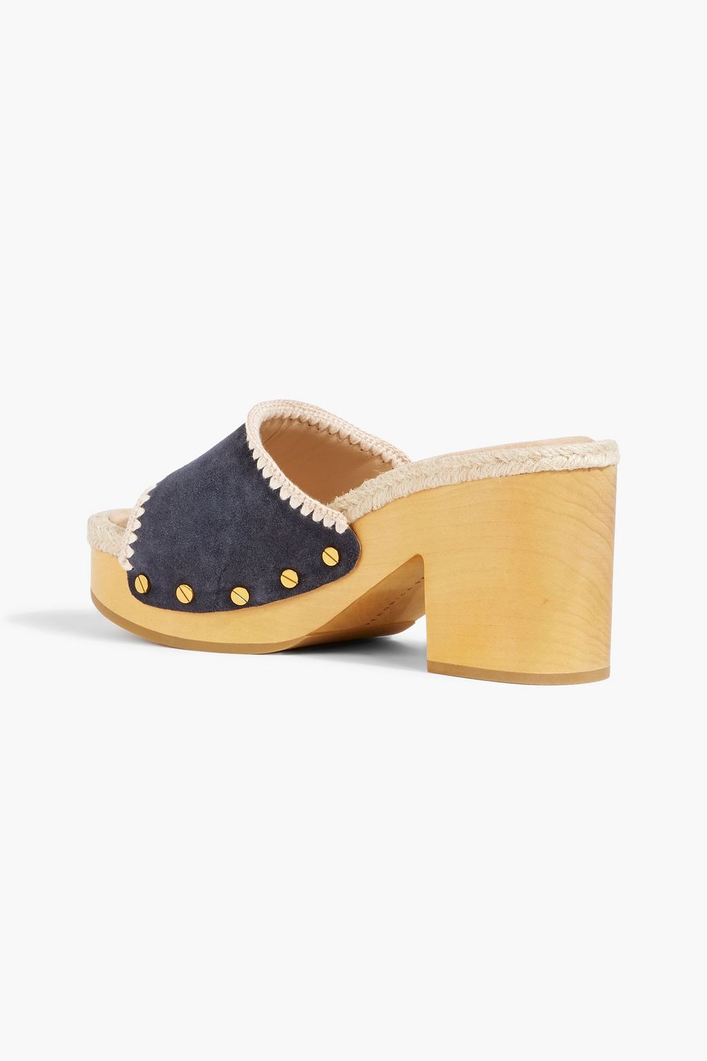 VERONICA BEARD Hannalee jute-trimmed suede platform mules