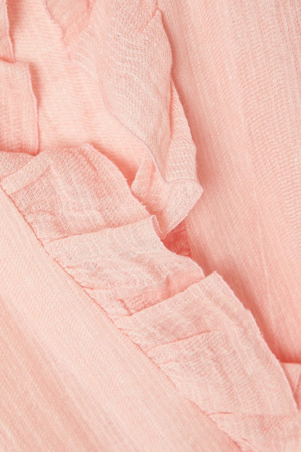 LISA MARIE FERNANDEZ Anita ruffled linen-blend gauze robe