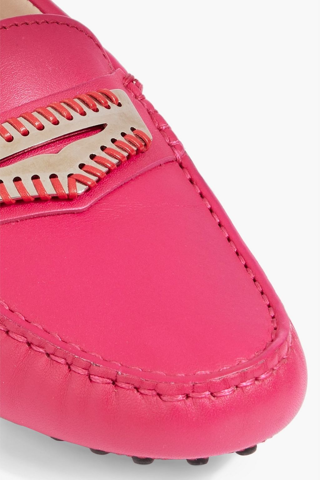 TOD'S Whipstitched leather loafers