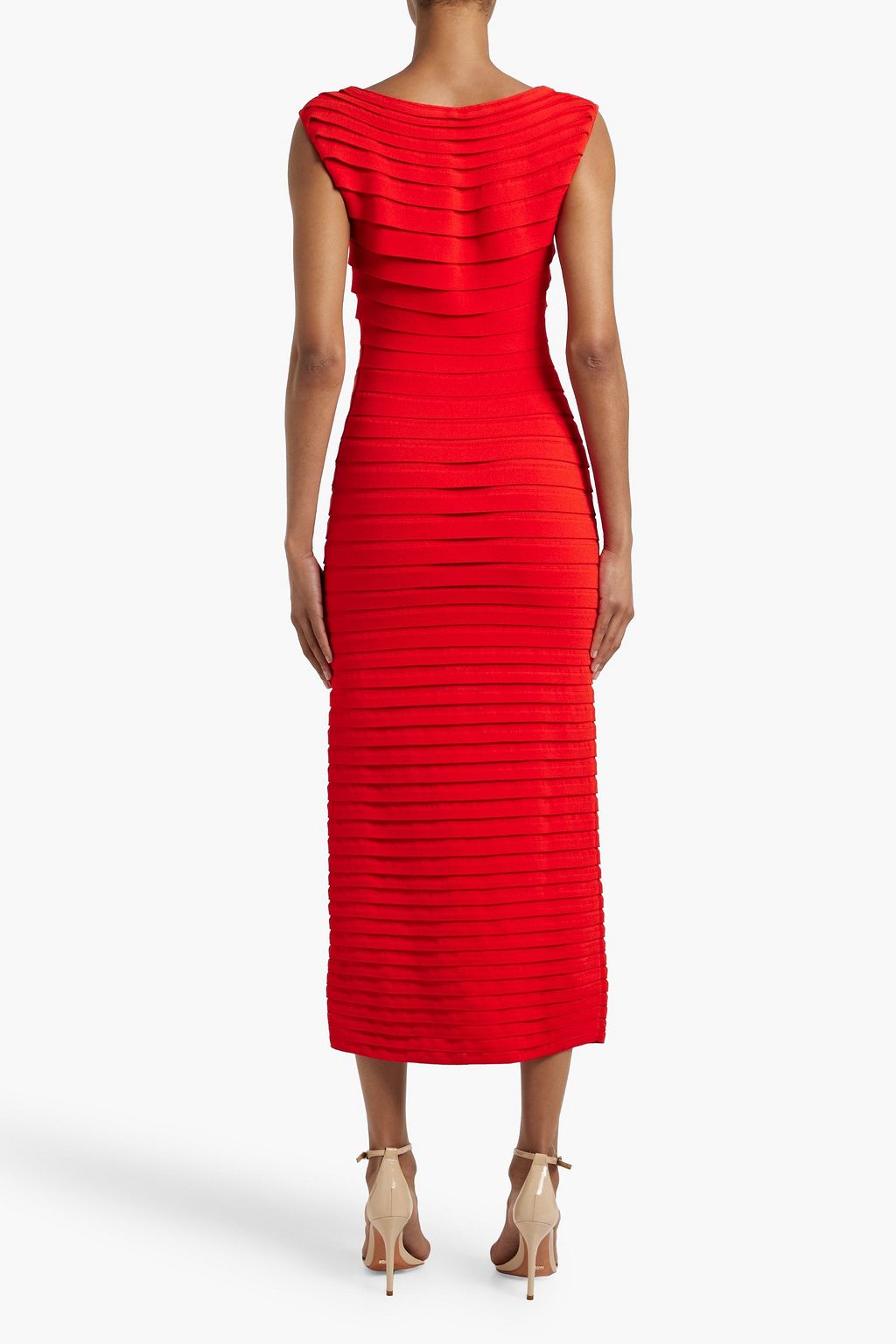 ALAÏA ストレッチニット ミディワンピース レーザーカット