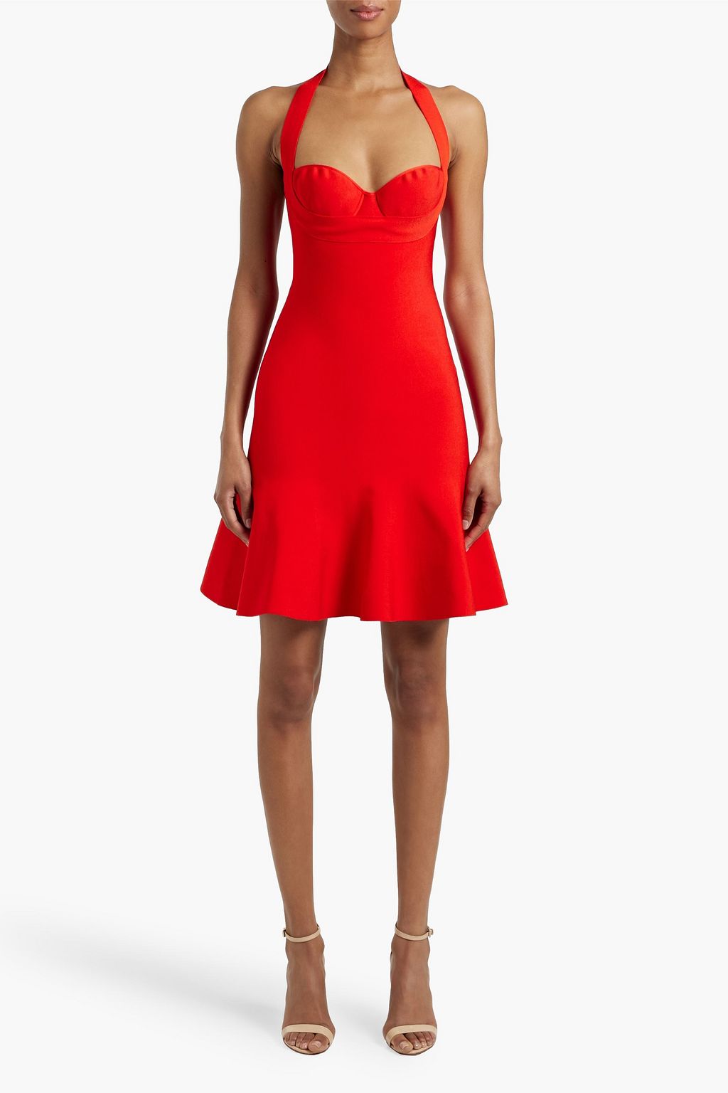 ALAÏA Stretch-knit halterneck mini dress