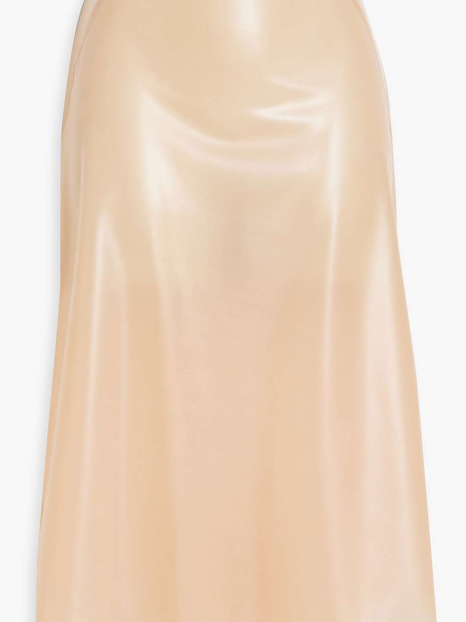 latex midi skirt